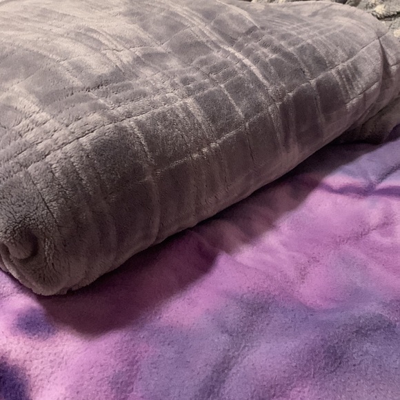 Mônte Jardín Lavender Grey Velvet Plush Queen Blanket - Picture 3 of 4